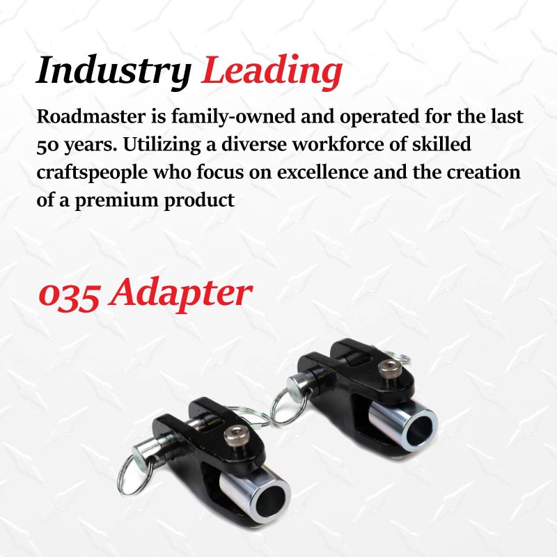 Roadmaster 035 Pair of Steel Off Road Bumper Adapters fits Bumpers with 3/4" Thick D Tab & 7/8" Diameter Shackle Holes | Durable Powder Coat | Heavy Duty | Easy Installation - Image 4
